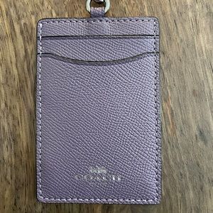 Coach ID Lanyard cross grain leather